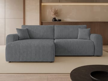 Brenor 3-personers sovesofa med chaiselong, venstrevendt - mørkegrå - Møbler - Sofaer - Sovesofaer