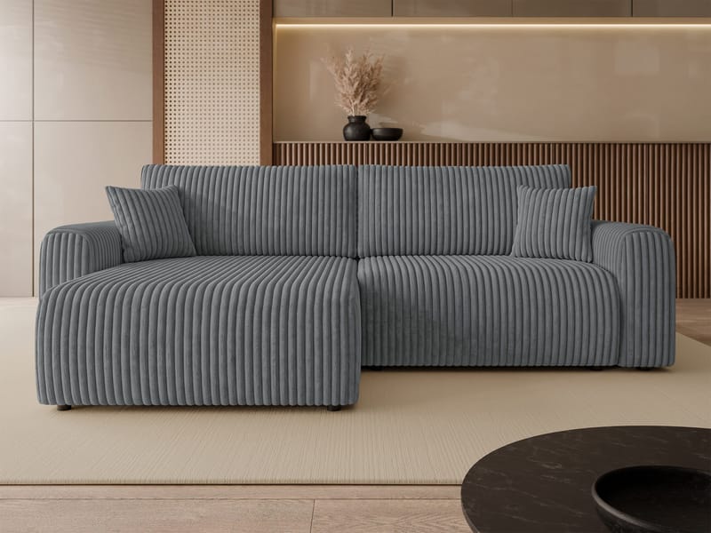 Brenor 3-personers sovesofa med chaiselong, venstrevendt - mørkegrå - Møbler - Sofaer - Sovesofaer