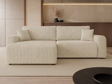 Brenor 3-personers sovesofa med chaiselong, venstrevendt - beige - Møbler - Sofaer - Sovesofaer