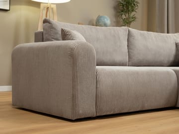 Brenor 3-personers sovesofa med chaiselong, venstrevendt - mørkebrun - Møbler - Sofaer - Sovesofaer
