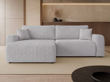 Brenor 3-personers sovesofa med chaiselong, venstrevendt - lysegrå - Møbler - Sofaer - Sovesofaer