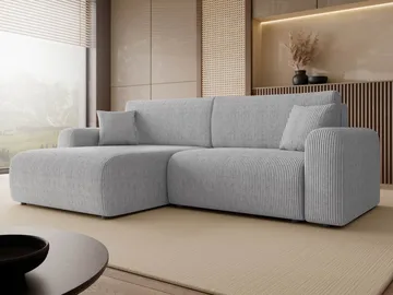 Brenor Sovesofa med chaiselong 3-personers - Grå - Møbler - Sofaer - Sovesofaer