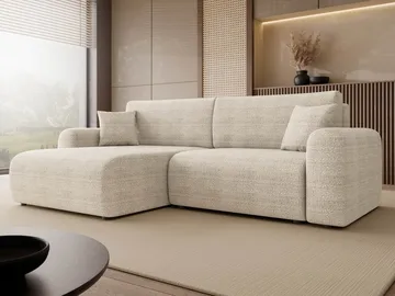Brenor Sovesofa med chaiselong 3-personers - Beige - Møbler - Sofaer - Sovesofaer