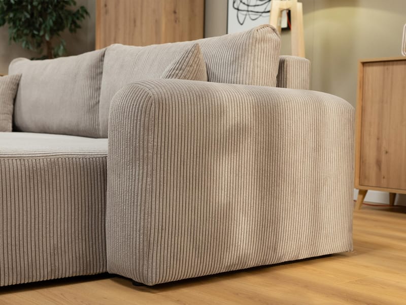 Brenor Sovesofa med chaiselong 3-personers - Brun - Møbler - Sofaer - Sovesofaer