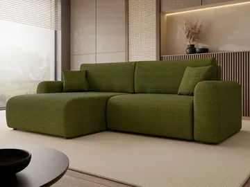 Brenor Sovesofa med chaiselong 3-personers - Grøn - Møbler - Sofaer - Sovesofaer