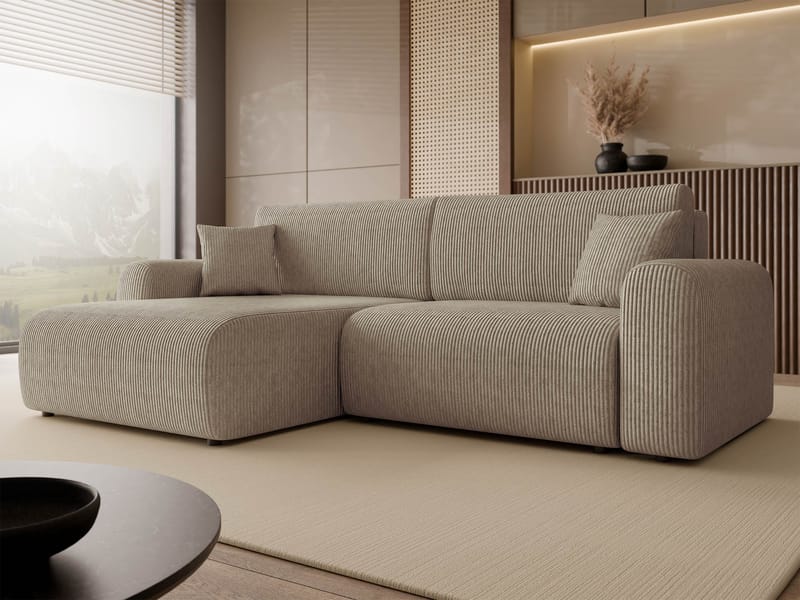 Brenor Sovesofa med chaiselong 3-personers - Brun - Møbler - Sofaer - Sovesofaer