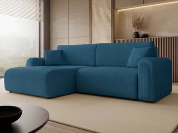Brenor Sovesofa med chaiselong 3-personers - Blå - Møbler - Sofaer - Sovesofaer