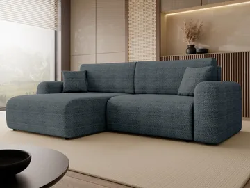 Brenor Sovesofa med chaiselong 3-personers - Blå - Møbler - Sofaer - Sovesofaer