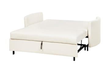 Brinkburn 2-personers Sovesofa med Runde Armlæn i Stof - Cremehvid - Møbler - Sofaer - Sovesofaer