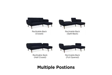 Brittany Chaiselongsovesofa Marineblå - Novogratz - Møbler - Sofaer - Sovesofaer