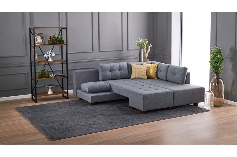 Brunei hjørnesovesofa Højre - Grå - Møbler - Sofaer - Sovesofaer