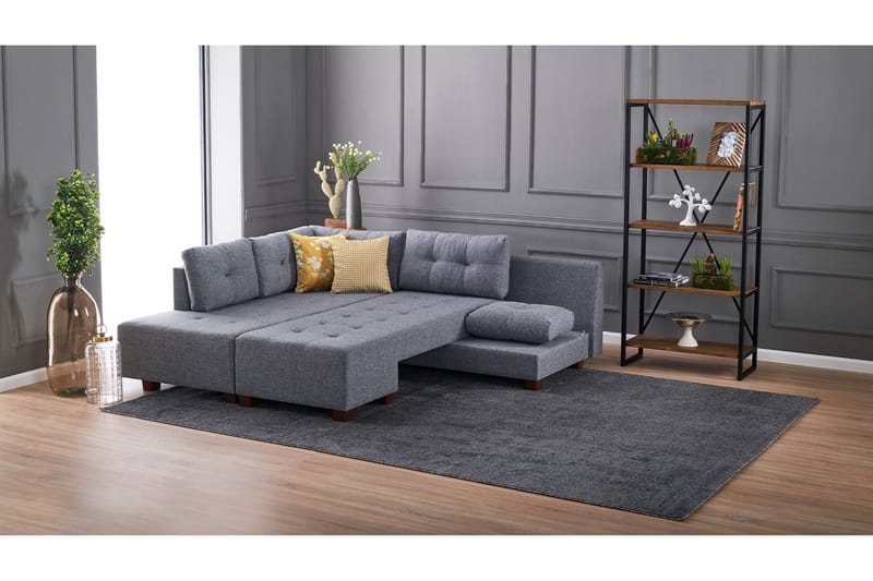 Brunei hjørnesovesofa venstre - Grå - Møbler - Sofaer - Sovesofaer