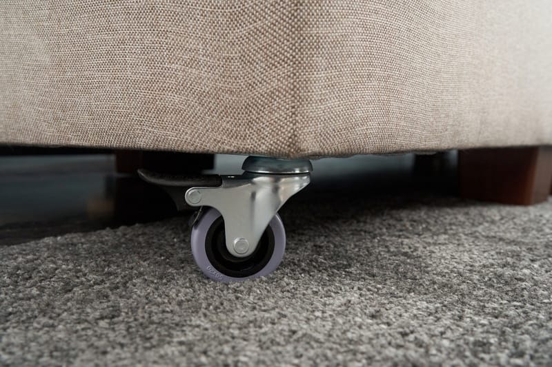 Brunei Sovesofa med Chaiselong Højre - Cremehvid/Sort - Møbler - Sofaer - Sovesofaer