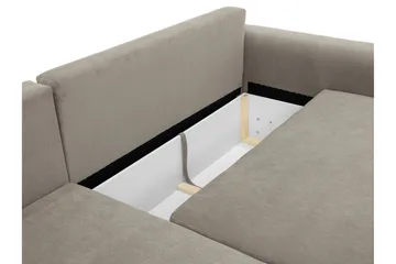 Burketown Sovesofa med Chaiselong 3-personers i Fløjl - Beige - Møbler - Sofaer - Sovesofaer