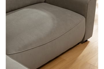Burketown Sovesofa med Chaiselong 3-personers i Fløjl - Grå - Møbler - Sofaer - Sovesofaer