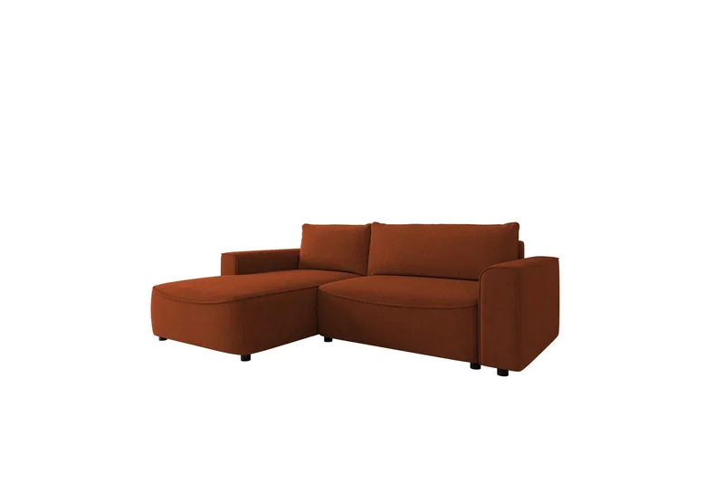 Burketown Sovesofa med Chaiselong 3-personers i Fløjl, Brun