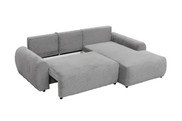 Burman Sovesofa med Chaiselong 3-personers i Manchester - Grå - Møbler - Sofaer - Sovesofaer