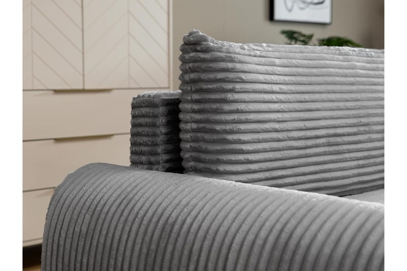 Burman Sovesofa med Chaiselong 3-personers i Manchester - Beige - Møbler - Sofaer - Sovesofaer