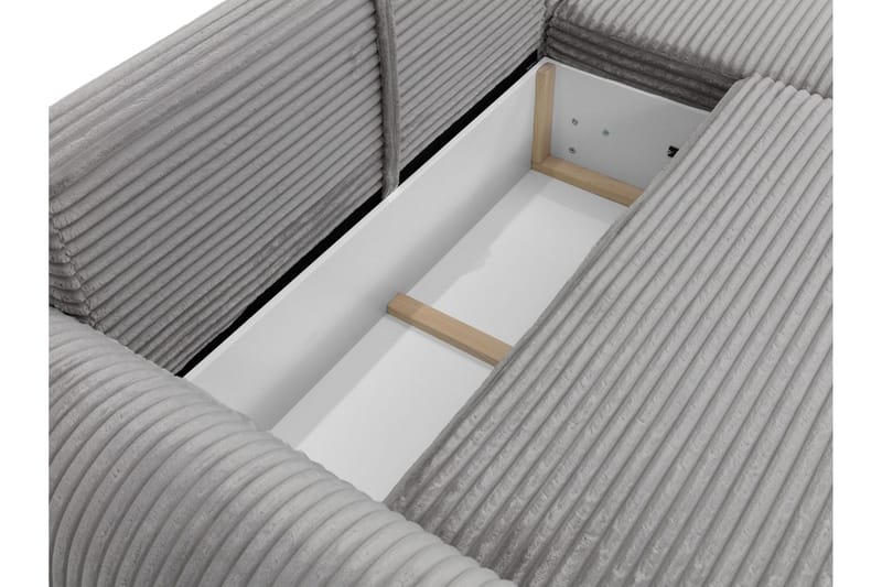 Burman Sovesofa med Chaiselong 3-personers i Manchester - Grå - Møbler - Sofaer - Sovesofaer