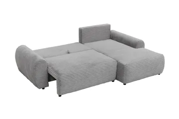 Burman Sovesofa med Chaiselong 3-personers i Manchester - Grå - Møbler - Sofaer - Sovesofaer