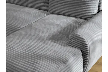 Burman Sovesofa med Chaiselong 3-personers i Manchester - Grå - Møbler - Sofaer - Sovesofaer