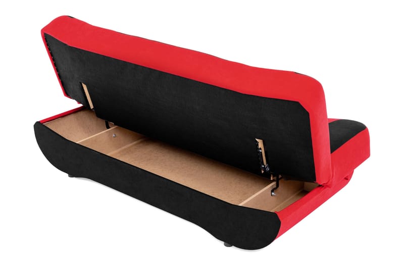 Burralla 3-personers Rektangulær Sovesofa 118x184 cm med Opbevaring i Stof - Grå - Møbler - Sofaer - Sovesofaer