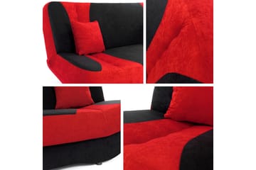 Burralla 3-personers Rektangulær Sovesofa 118x184 cm med Opbevaring i Stof - Grå - Møbler - Sofaer - Sovesofaer