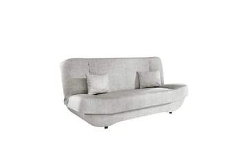 Burralla 3-personers Rektangulær Sovesofa 118x184 cm med Opbevaring i Stof - Grå - Møbler - Sofaer - Sovesofaer