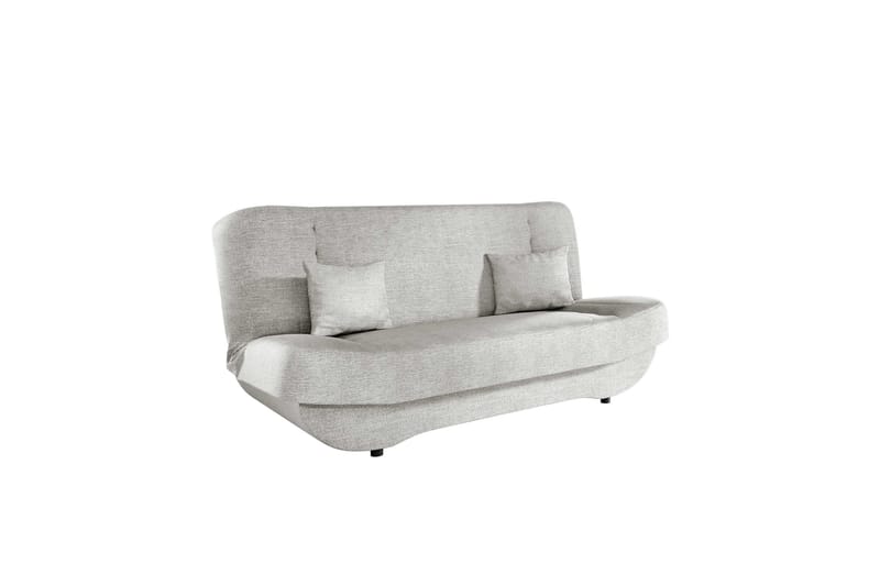 Burralla 3-personers Rektangulær Sovesofa 118x184 cm med Opbevaring i Stof, Grå