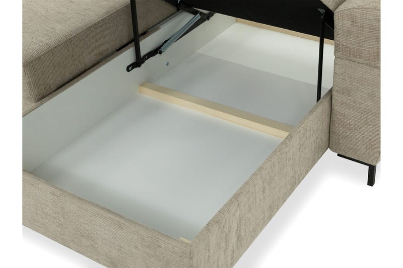 Busness Sovesofa med Chaiselong 3-personers i Plys - Grå - Møbler - Sofaer - Sovesofaer