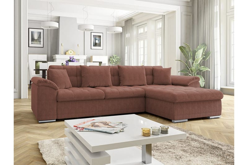 Camior 3-sits Hörnbäddsoffa Brown - Møbler - Sofaer - Sovesofaer