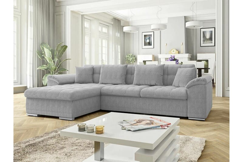Camior 3-sits Hörnbäddsoffa Ljusgrå - Møbler - Sofaer - Sovesofaer
