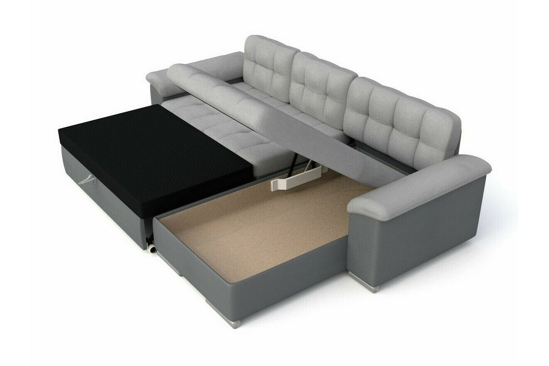 Camior 3-personers Hjørnesovesofa - Hvid - Møbler - Sofaer - Sovesofaer