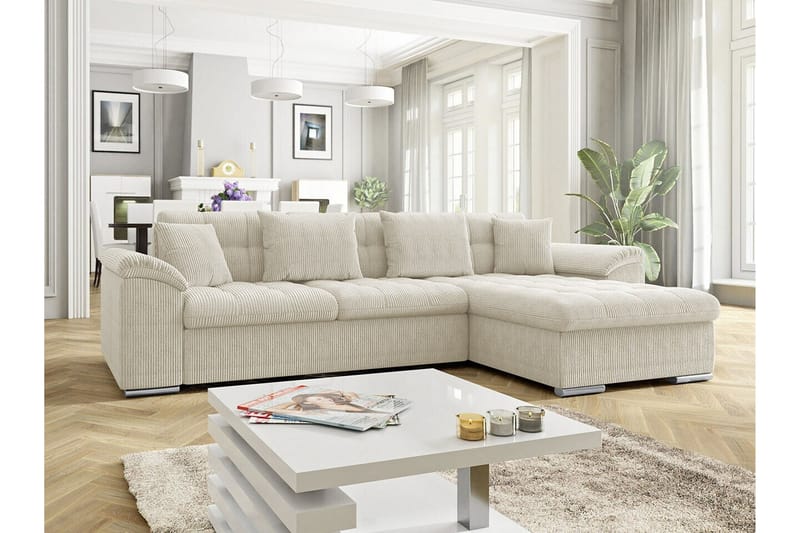 Camior 3-personers Hjørnesovesofa - Beige - Sovesofaer - Hjørnesovesofa