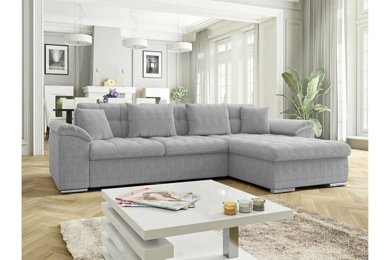 Camior 3-personers Hjørnesovesofa - Lysegrå - Møbler - Sofaer - Sovesofaer