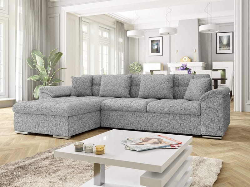 Camior 4-personers sovesofa med chaiselong, venstrevendt - Grå - Møbler - Sofaer - Sovesofaer