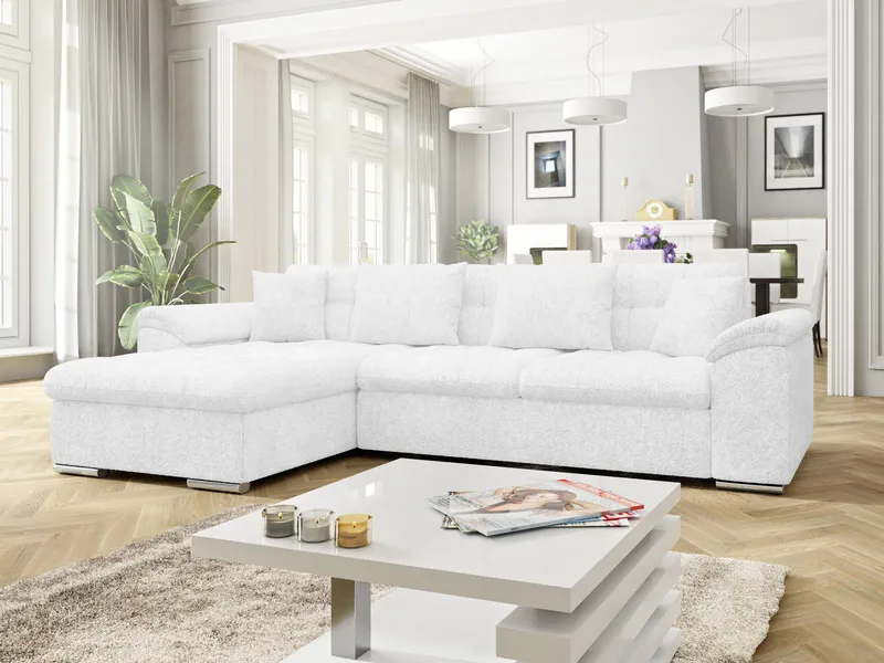 Camior 4-personers sovesofa med chaiselong, venstrevendt - Hvid - Møbler - Sofaer - Sovesofaer