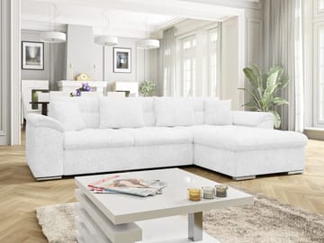 Camior 4-personers sovesofa med chaiselong, højrevendt - Hvid - Møbler - Sofaer - Sovesofaer