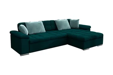 Camior Hjørnesovesofa Chaiselong Venstre - Mørkegrøn - Møbler - Sofaer - Sovesofaer