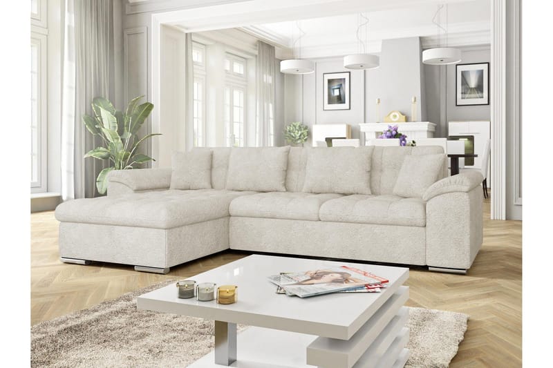 Camior Sovesofa Med 3-Personers Divan - Brun - Møbler - Sofaer - Sovesofaer
