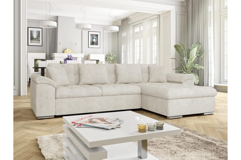 Camior Sovesofa Med 3-Personers Divan - Grå - Møbler - Sofaer - Sovesofaer