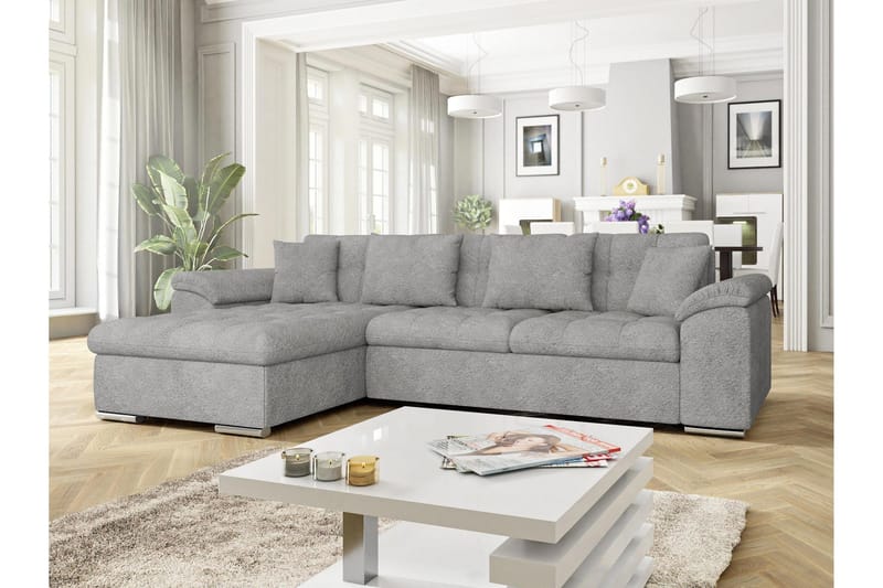 Camior Sovesofa Med 3-Personers Divan, Hvid/Sort