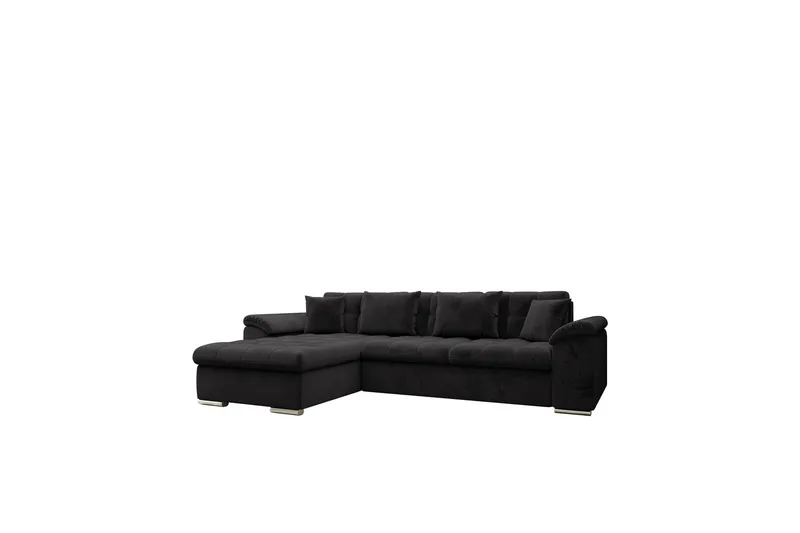 Camior Sovesofa med Divan 3-personers - Sort - Møbler - Sofaer - Sovesofaer