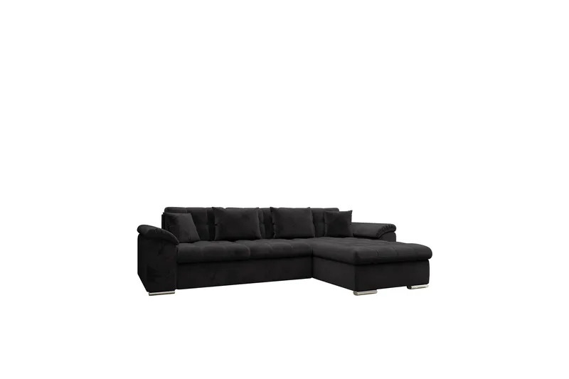 Camior Sovesofa med Divan 3-personers - Sort - Møbler - Sofaer - Sovesofaer
