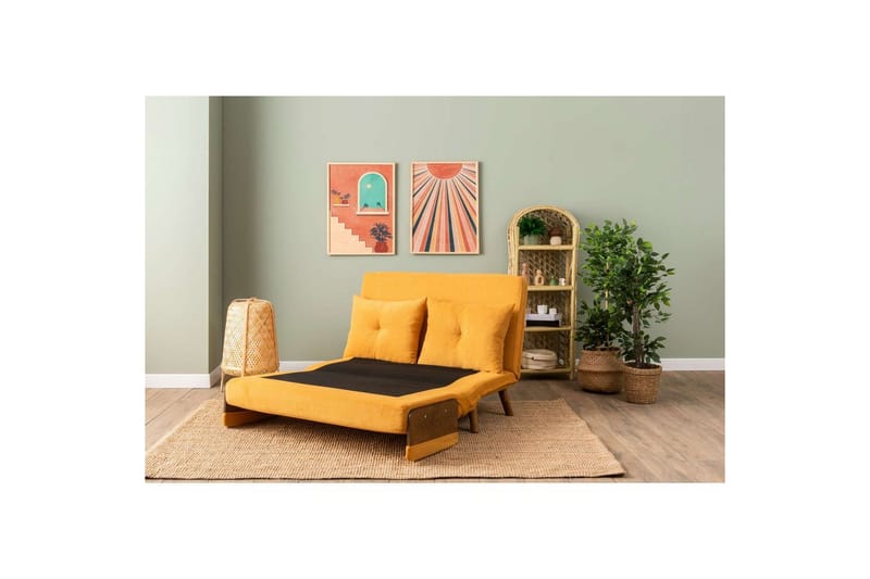 Canelo Sovesofa 2-sits - Sennepsgul - Møbler - Sofaer - Sovesofaer