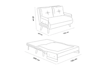 Canelo Sovesofa 2-sits - Sennepsgul - Møbler - Sofaer - Sovesofaer