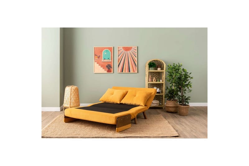 Canelo Sovesofa 2-sits - Sennepsgul - Møbler - Sofaer - Sovesofaer