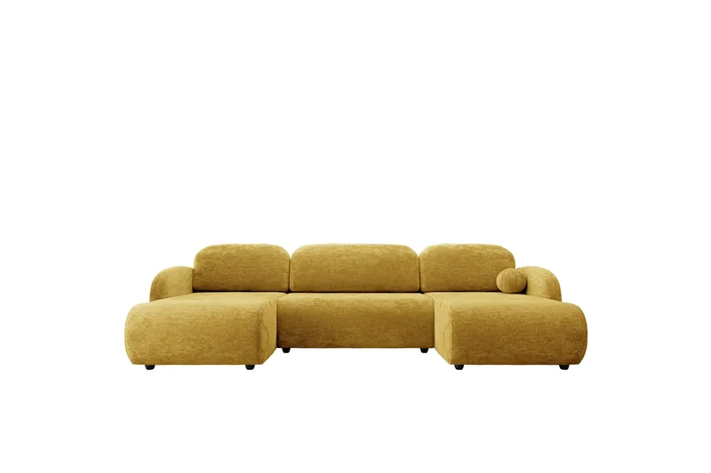 Carve Sovesofa Dobbelt Divan 3-Personers - Gul - Møbler - Sofaer - Sovesofaer
