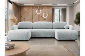 Carve Sovesofa Dobbelt Divan 3-Personers - Grå - Møbler - Sofaer - Sovesofaer