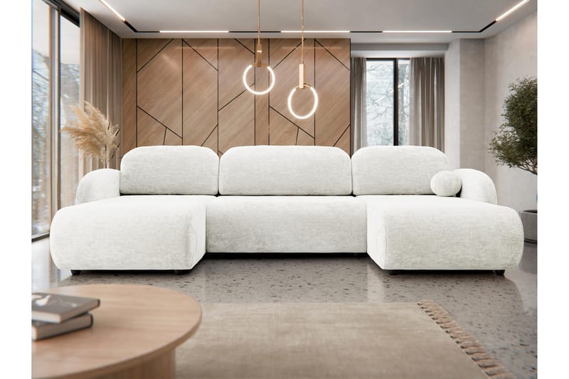 Carve Sovesofa Dobbelt Divan 3-Personers - Hvid - Møbler - Sofaer - Sovesofaer